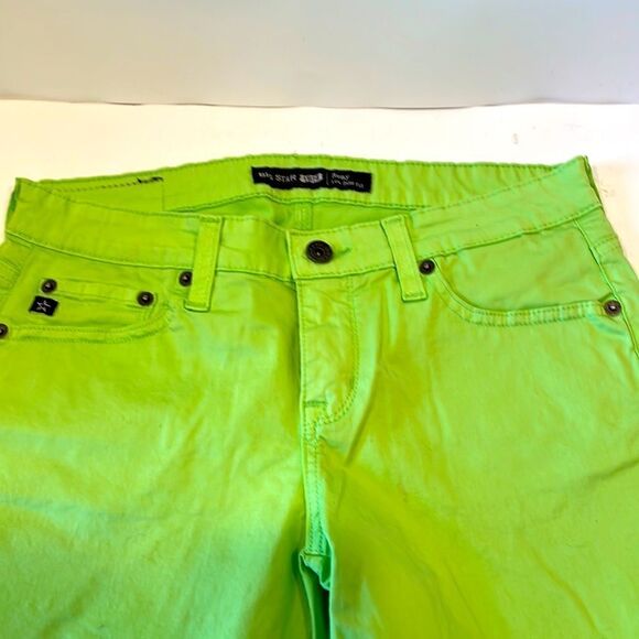 Big Star 1974 Neon Green shorts Women's size 28 - Picture 4 of 8